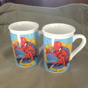 Spider-Man Themed Ceramic Mugs - Set of 2